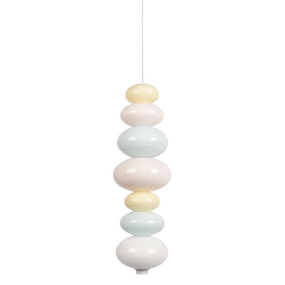 Подвесной светильник светодиодный из стеклянных сфер в пастельных тонах Pastel Lunaria Aura