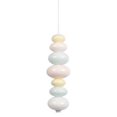 Подвесной светильник светодиодный из стеклянных сфер в пастельных тонах Pastel Lunaria Aura