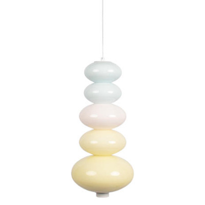 Подвесной светильник светодиодный из стеклянных сфер в пастельных тонах Pastel Lunaria Bliss