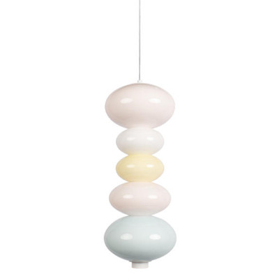 Подвесной светильник светодиодный из стеклянных сфер в пастельных тонах Pastel Lunaria Grace