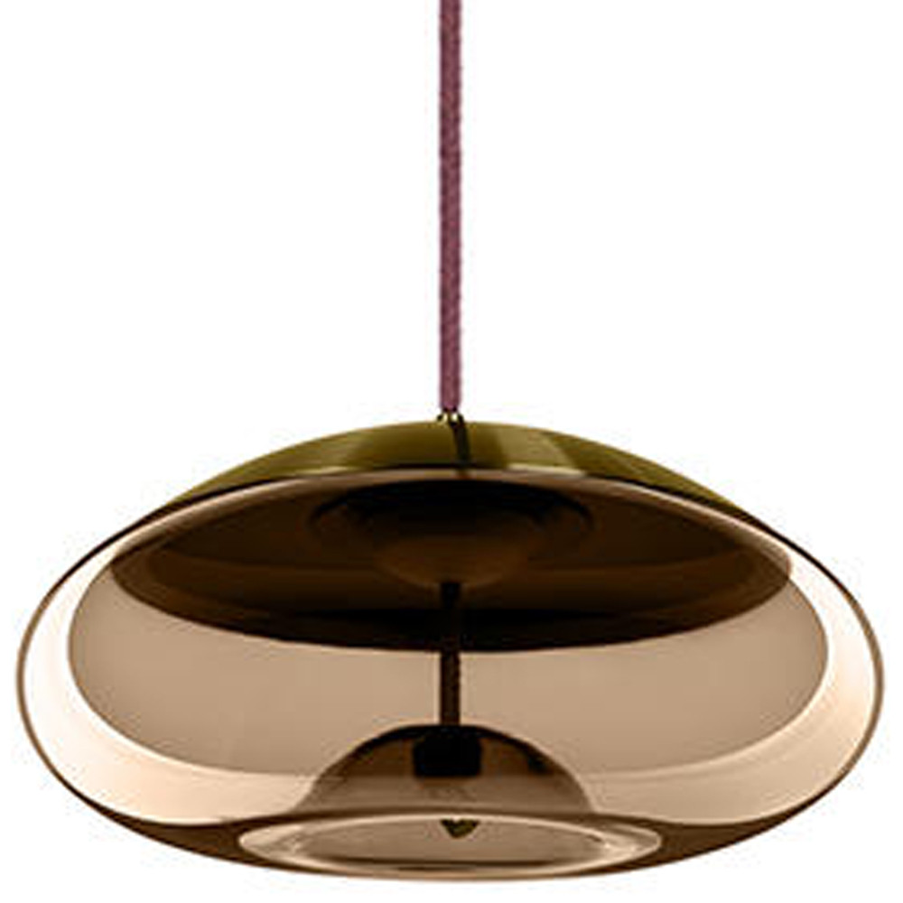 Подвесной светильник светодиодный со стеклянными плафоном обтекаемой овальной формы Brokis KNOT Small