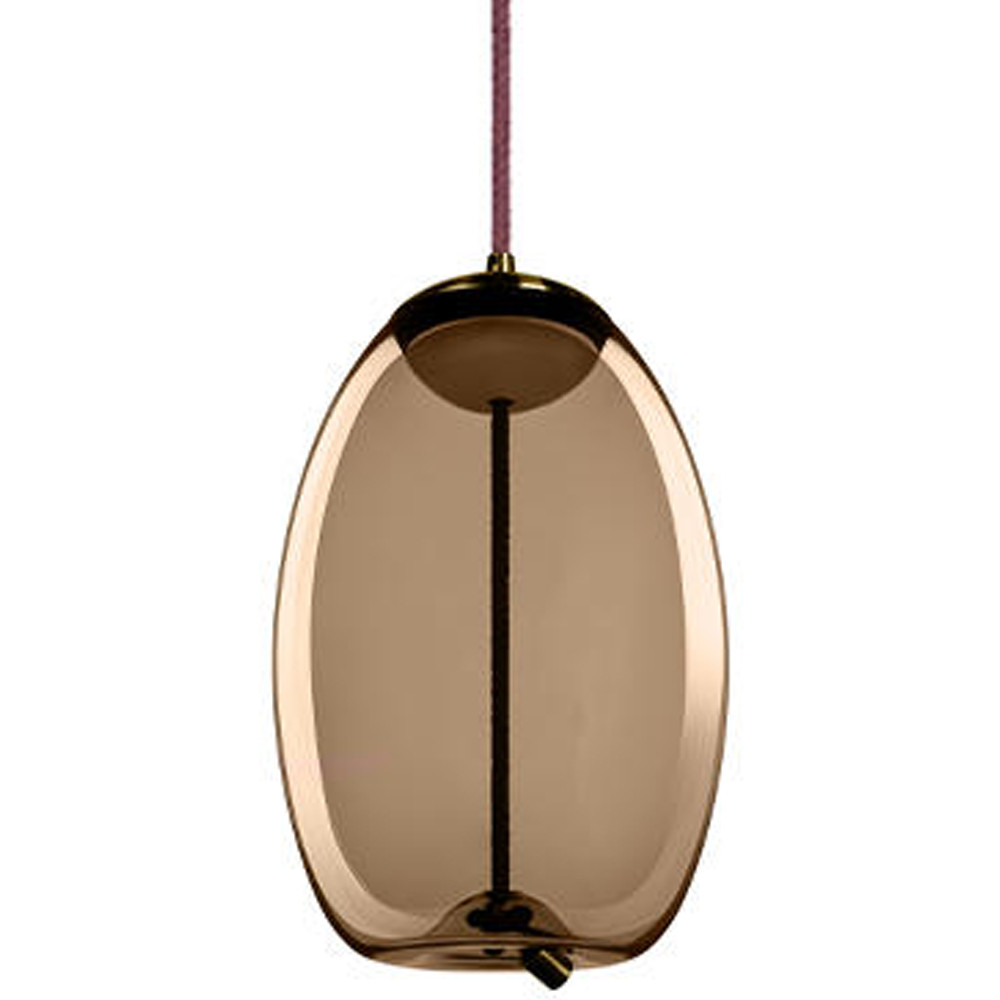 Подвесной светильник светодиодный со стеклянными плафоном овальной формы Brokis KNOT Small