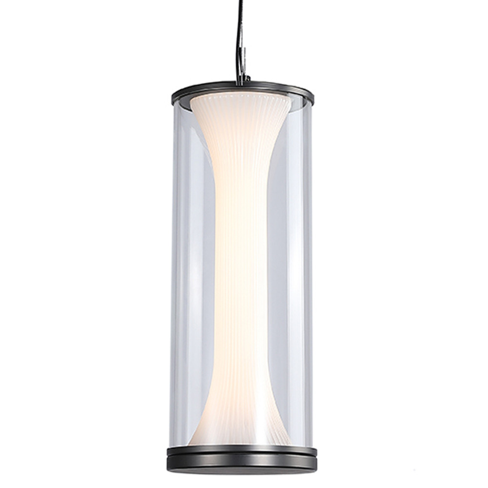 Подвесной светильник со стеклянным плафоном Trina Flask Black Hanging Lamp