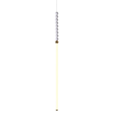Подвесной светильник тонкий с белыми шариками PEARLS Suspension