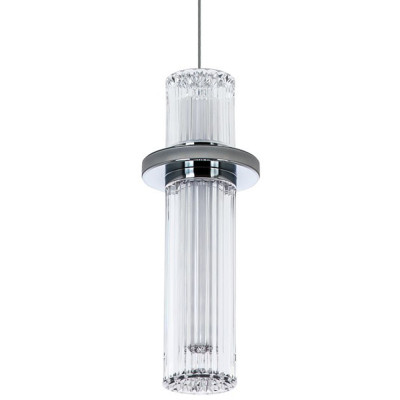 Подвесной светильник хром Odile Acrylic Tube Hanging Lamp Chrome
