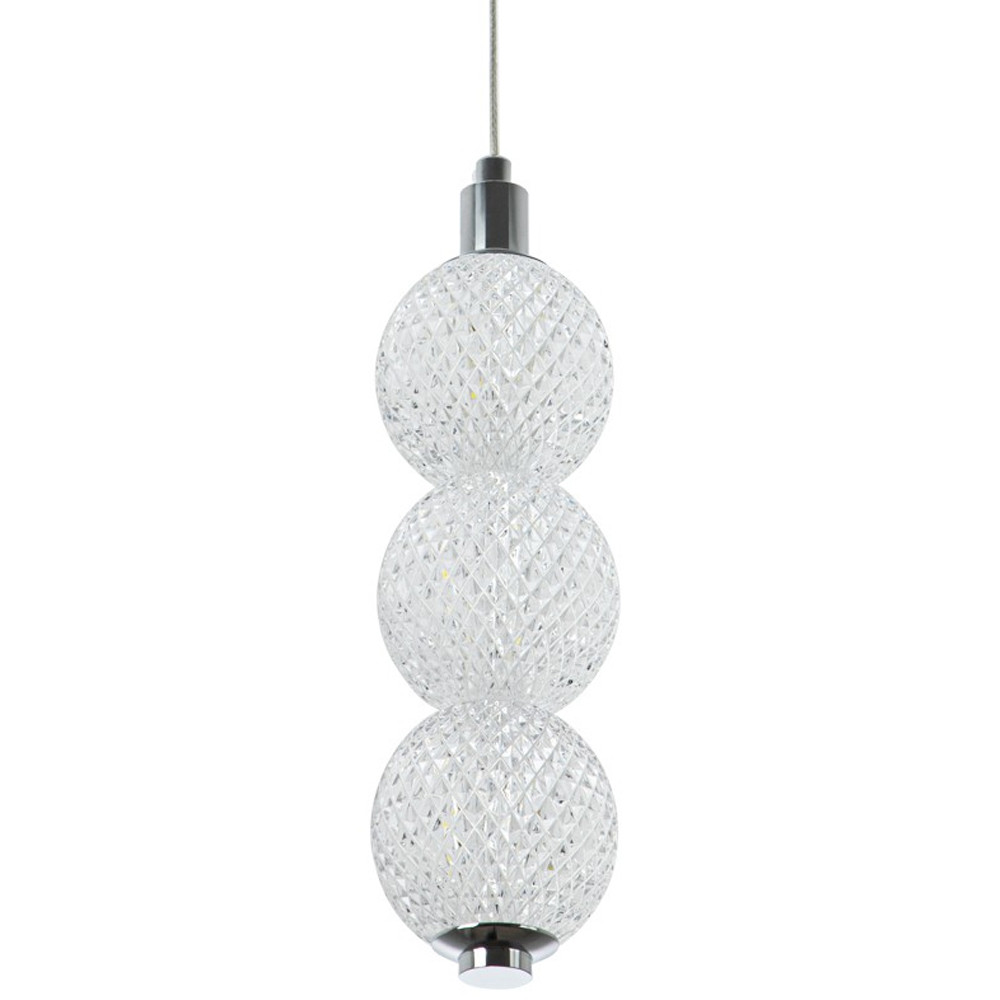 Подвесной светодиодный светильник Crystal Globule Hanging Lamp Chrome