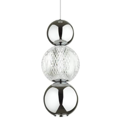 Подвесной светодиодный светильник Crystal Globule Хром