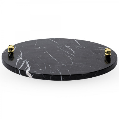 Поднос ACOLYTE ENTERTAINING PLATTER MARBLE & BRONZE