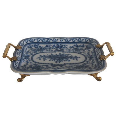 Поднос Blue and Bronze Handles