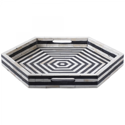 Поднос Geometric Инкрустация кость