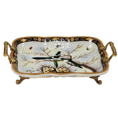 Поднос Magpies on Cherry Blossoms