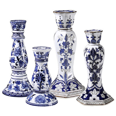 Подсвечник BLUE & WHITE ORNAMENT Candlestick