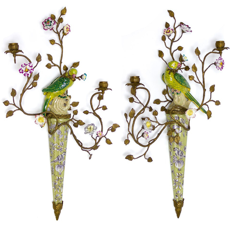 Подсвечник Candlestick Bindweed and Parrot
