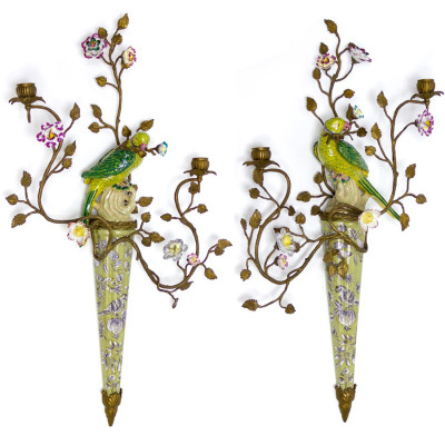 Подсвечник Candlestick Bindweed and Parrot