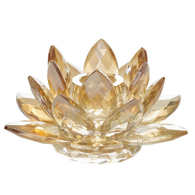 Подсвечник Crystal Lotus gold