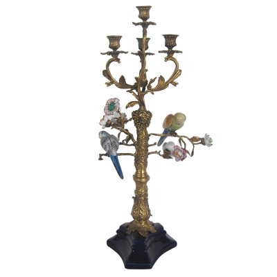 Подсвечник Parrots on a Bronze Tree Candlestick