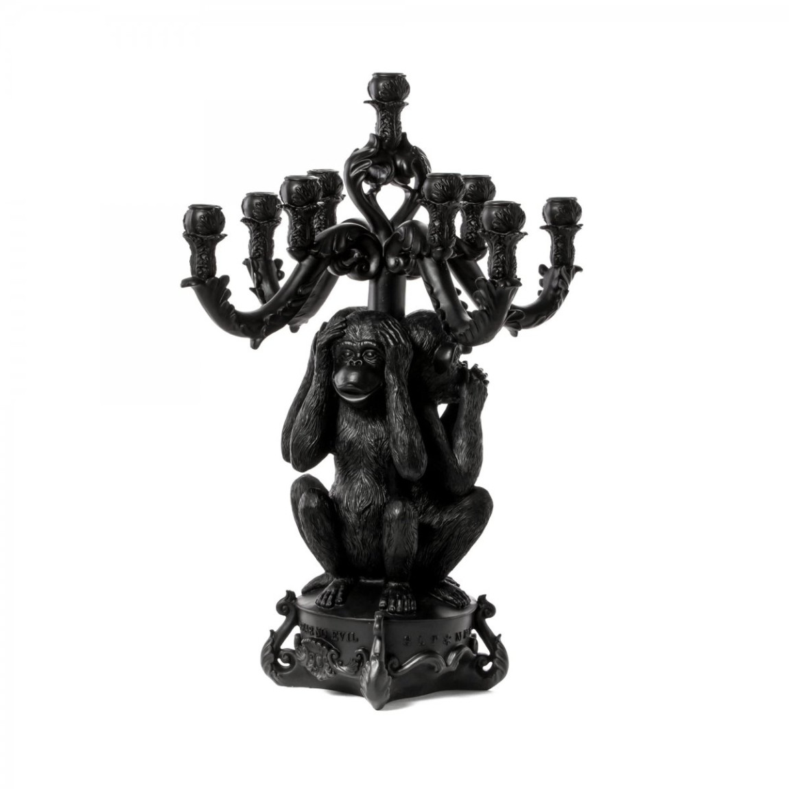 Подсвечник Seletti Giant Burlesque 3 Monkeys Black