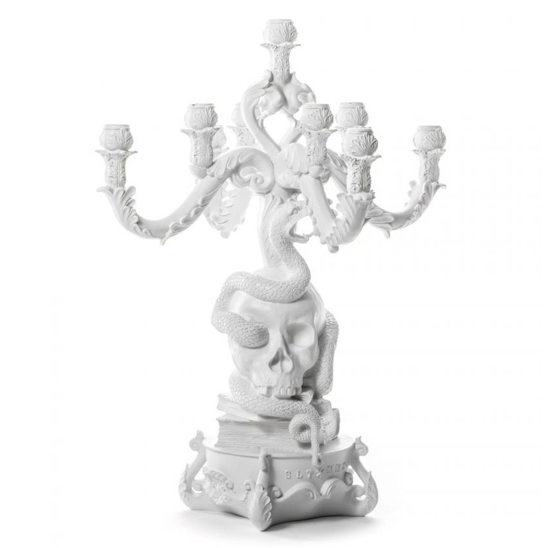 Подсвечник Seletti Giant Burlesque Skull White