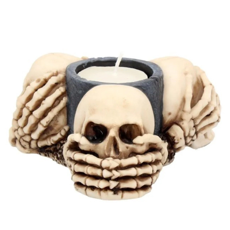 Подсвечник Three Wise Skulls