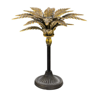 Подсвечник Tropical Forest gold & black пальма