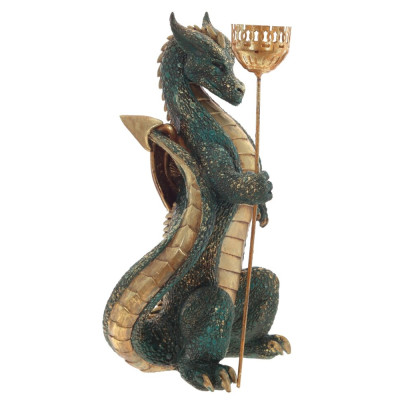 Подсвечник в виде дракона Dragon Candlestick Red Gold Blue Green