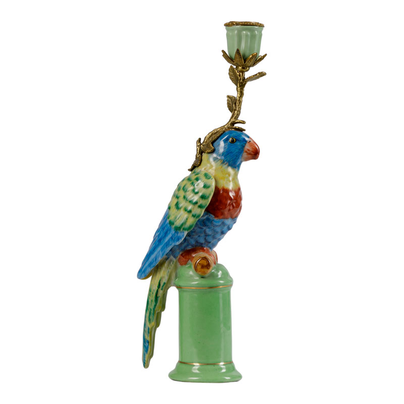 Подсвечник зеленый Parrot kingdom