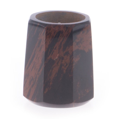 Подсвечник из натурального камня обсидиан со свечой Stone Candlestick