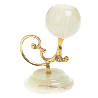 Подсвечник из натурального камня оникс Stone Tulip