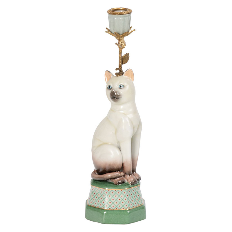 Подсвечник фигурка Кошка Candlestick cat