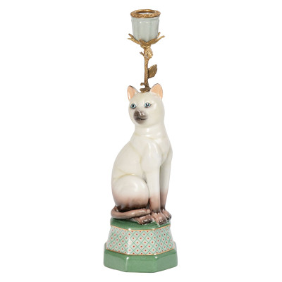 Подсвечник фигурка Кошка Candlestick cat