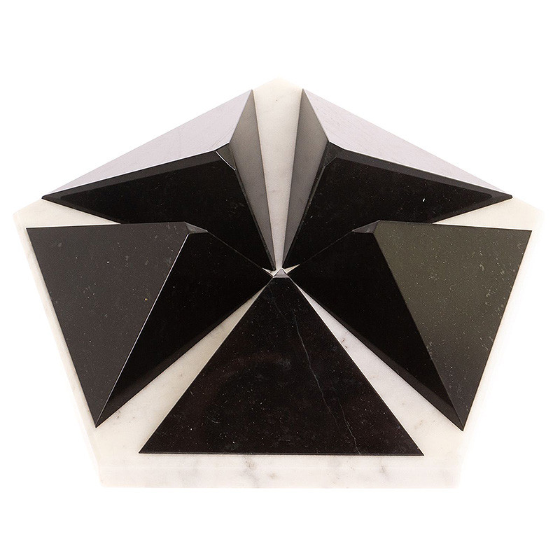 Подставка под шар в виде звезды из натуральных камней Змеевик Мрамор Natural Stone Sphere Stands