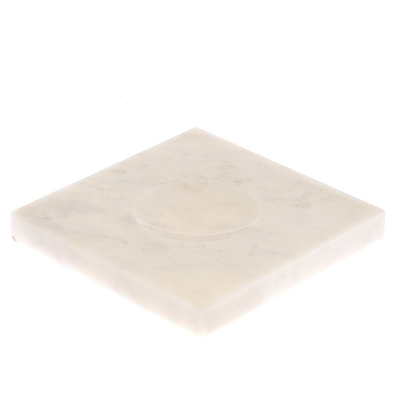 Подставка под шар квадратная из натурального камня Мрамор Белый Natural Stone Sphere Stands