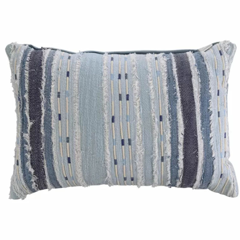 Подушка Blue Ikat stripes
