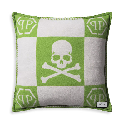 Подушка Philipp Plein Cushion Cashmere Skull 45 x 45 Green