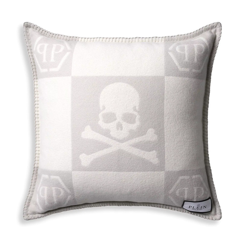 Подушка Philipp Plein Cushion Cashmere Skull 45 x 45 Grey