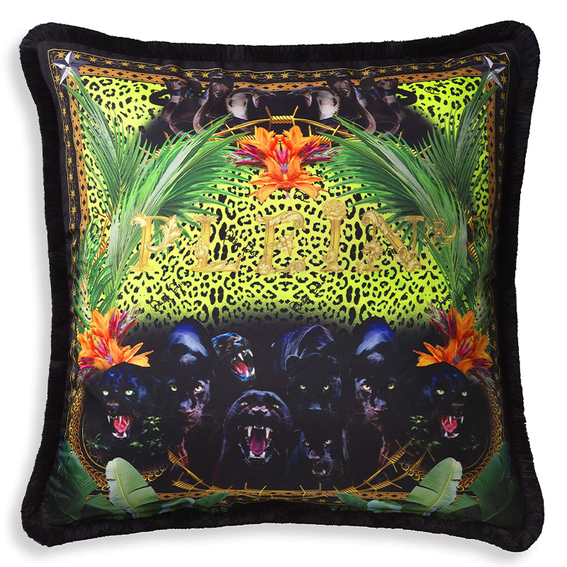 Подушка Philipp Plein Cushion Silk Jungle 70 x 70