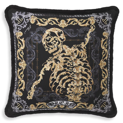 Подушка Philipp Plein Cushion Silk Skeleton 70 x 70 cm