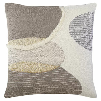 Подушка декоративная с геометрическим узором Beige Calista Pebble