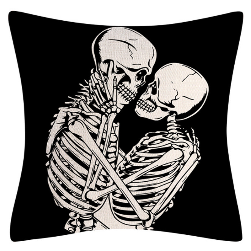 Подушка на Хэллоуин Skeleton in love