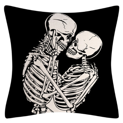 Подушка на Хэллоуин Skeleton in love