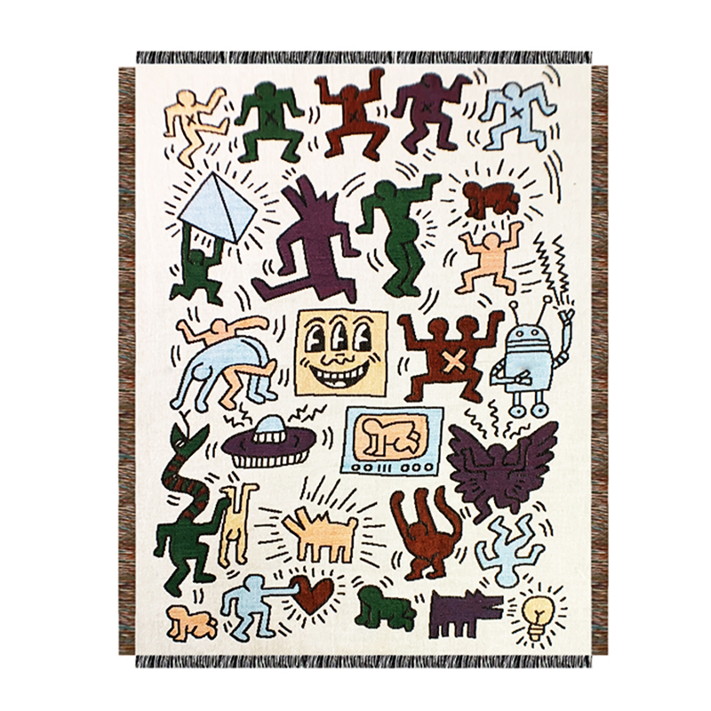 Покрывало граффити Кит Харинг Keith Haring Bed Сover