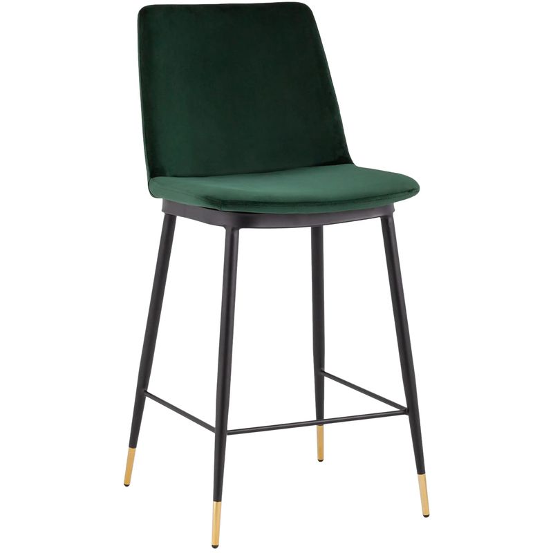 Полубарный Стул Melissa Chair Зеленый Велюр