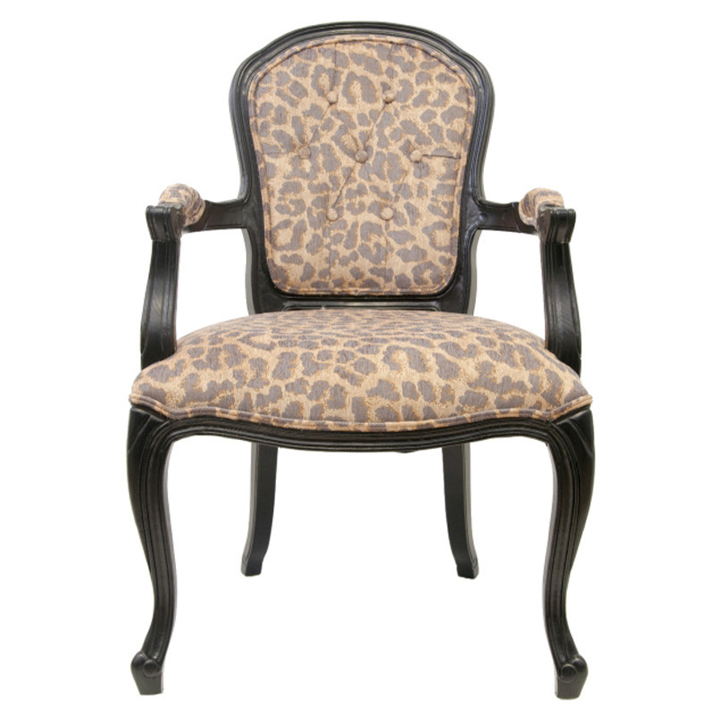 Полукресло с мягкой обивкой из льна на 4-х ножках из массива березы Gladys Armchair