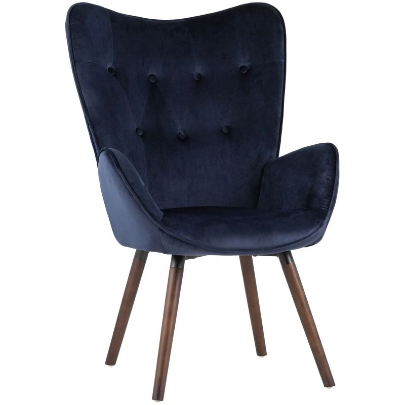 Полукресло Темно-Синий Велюр Grandee Chair