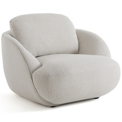Полукруглое кресло из обивки меланж Halle Melange Armchair