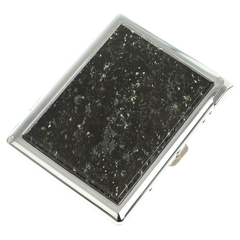 Портсигар с газовой зажигалкой из натурального камня Мусковит Stone Cigarettes Cases