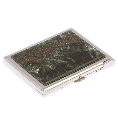 Портсигар с газовой зажигалкой из натурального камня Серафинит Stone Cigarettes Cases