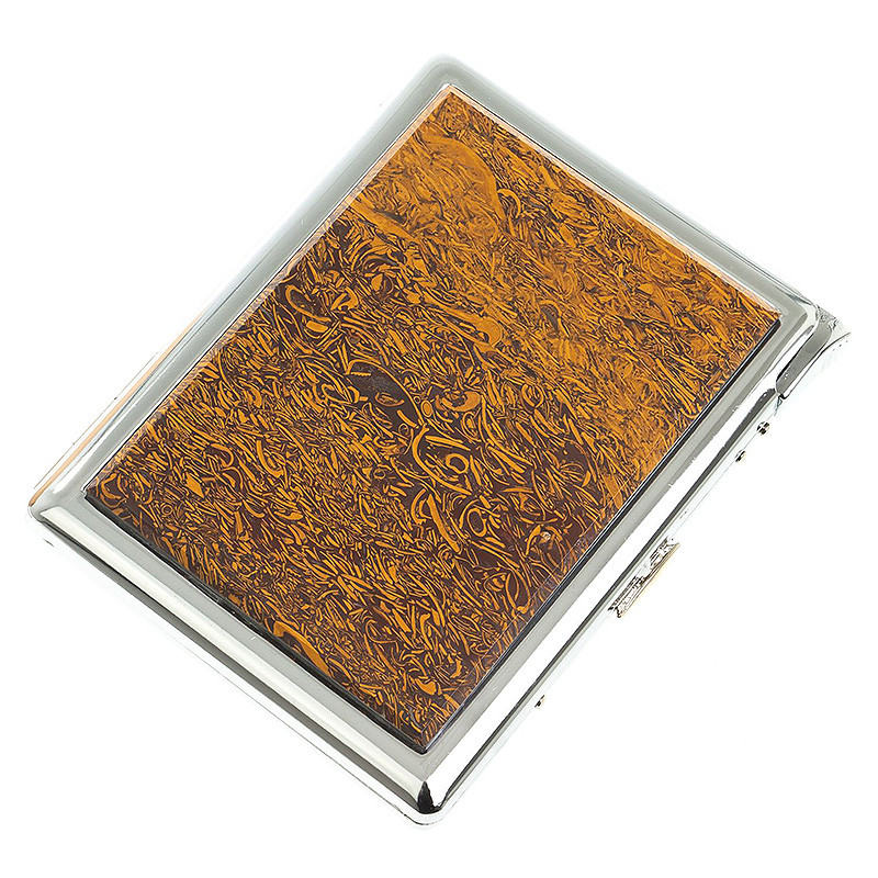 Портсигар с газовой зажигалкой из натурального камня Яшма Змеиная Stone Cigarettes Cases