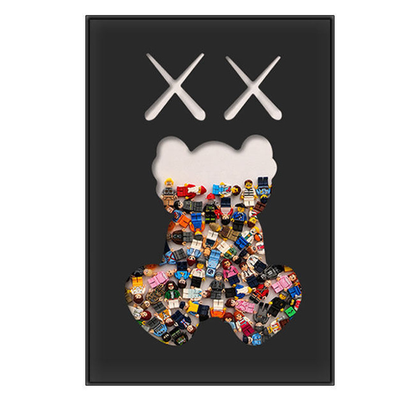 Постер Bearbrick Черный фон