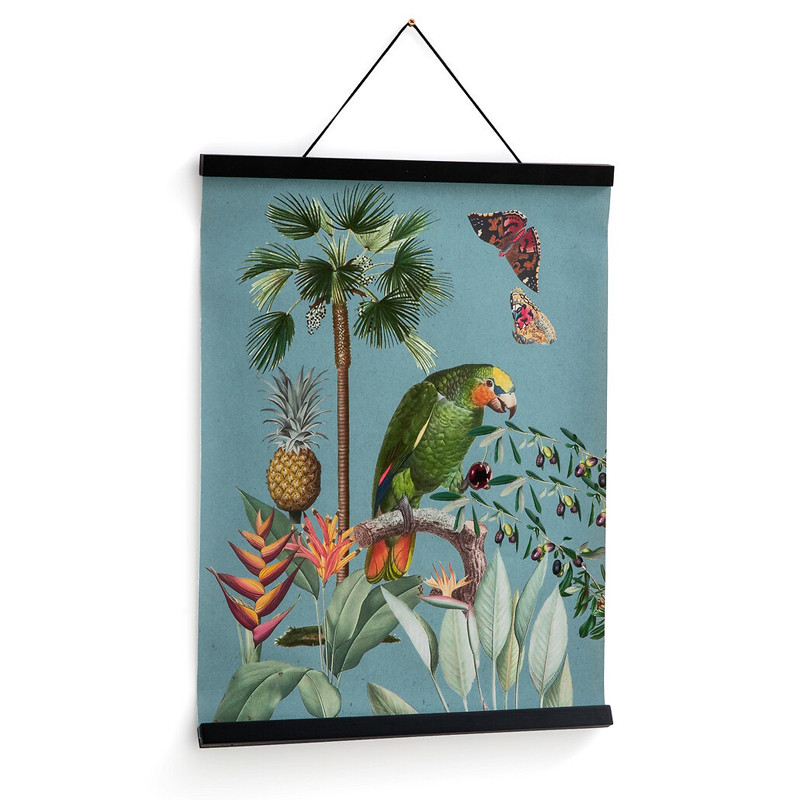 Постер Poster of Plants & Birds попугай